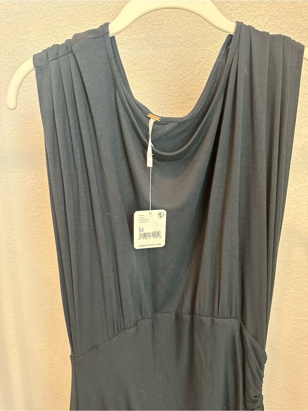 Free People Black Lakeside Sleeveless Ruched Maxi Dress - Picture 3 of 6